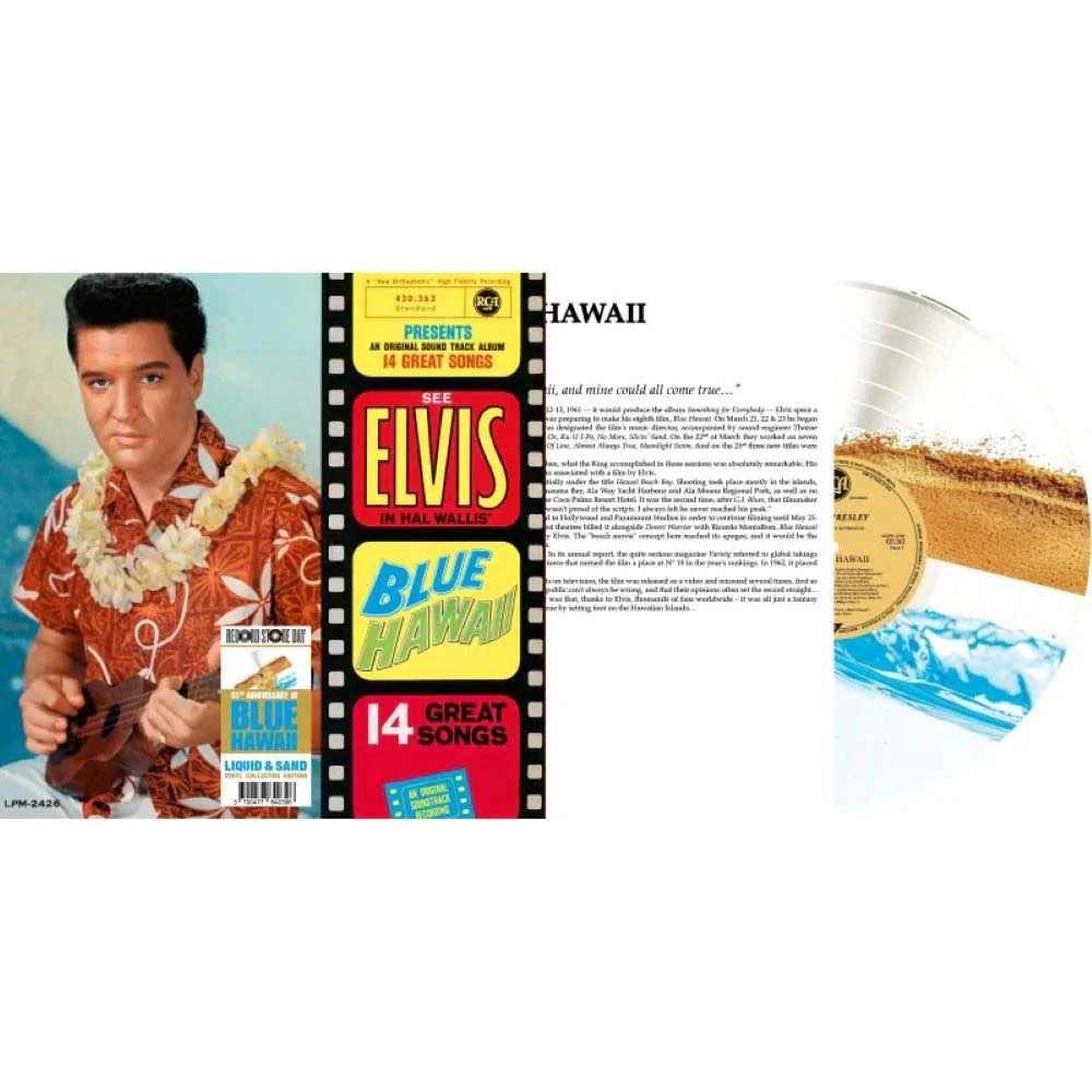 Elvis Presley Blue Hawaii Vinyl LP Blue Liquid & Sand Colour RSD 2026
