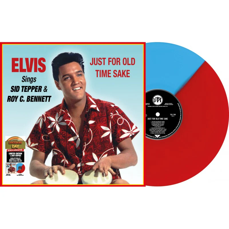 Elvis Presley Sings Sid Tepper & Roy C. Bennett Just for Old Time Sake Vinyl LP Red & Blue Colour RSD 2025 - Image 2