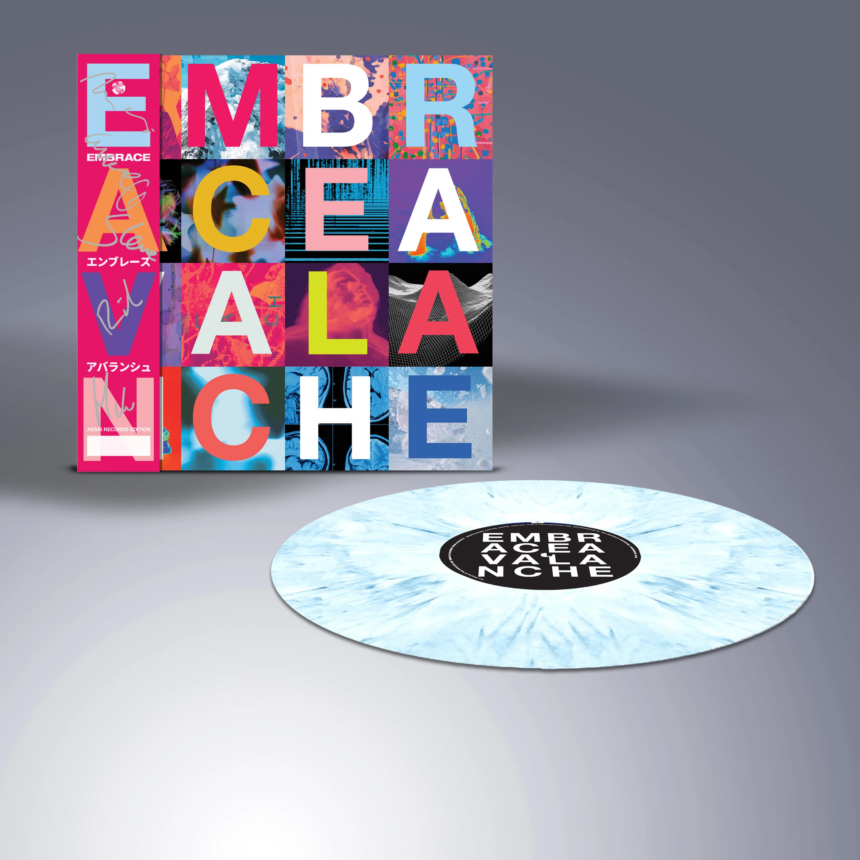 Embrace Avalanche Vinyl LP Signed Assai Obi Edition Exclusive White Blue Marble Colour 2026