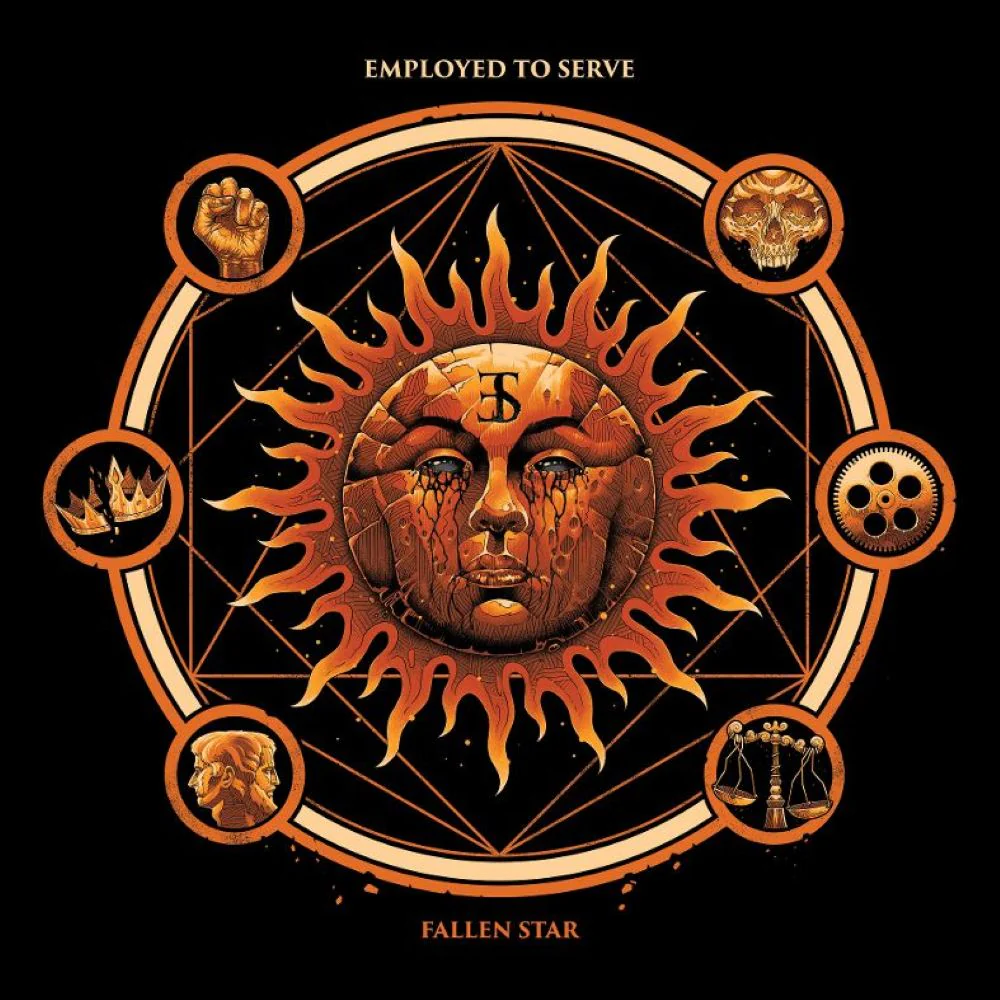 Employed To Serve Fallen Star Vinyl LP Orange w/Black Sunburst Colour 2025 - Image 2