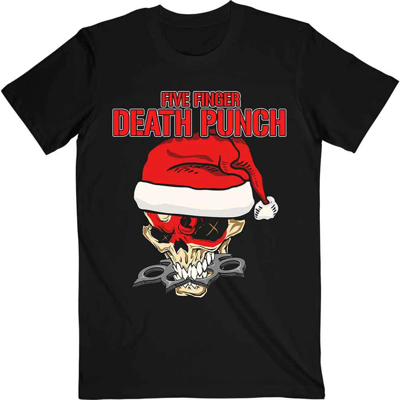 Five Finger Death Punch Santa Knucklehead Black Small T-Shirt