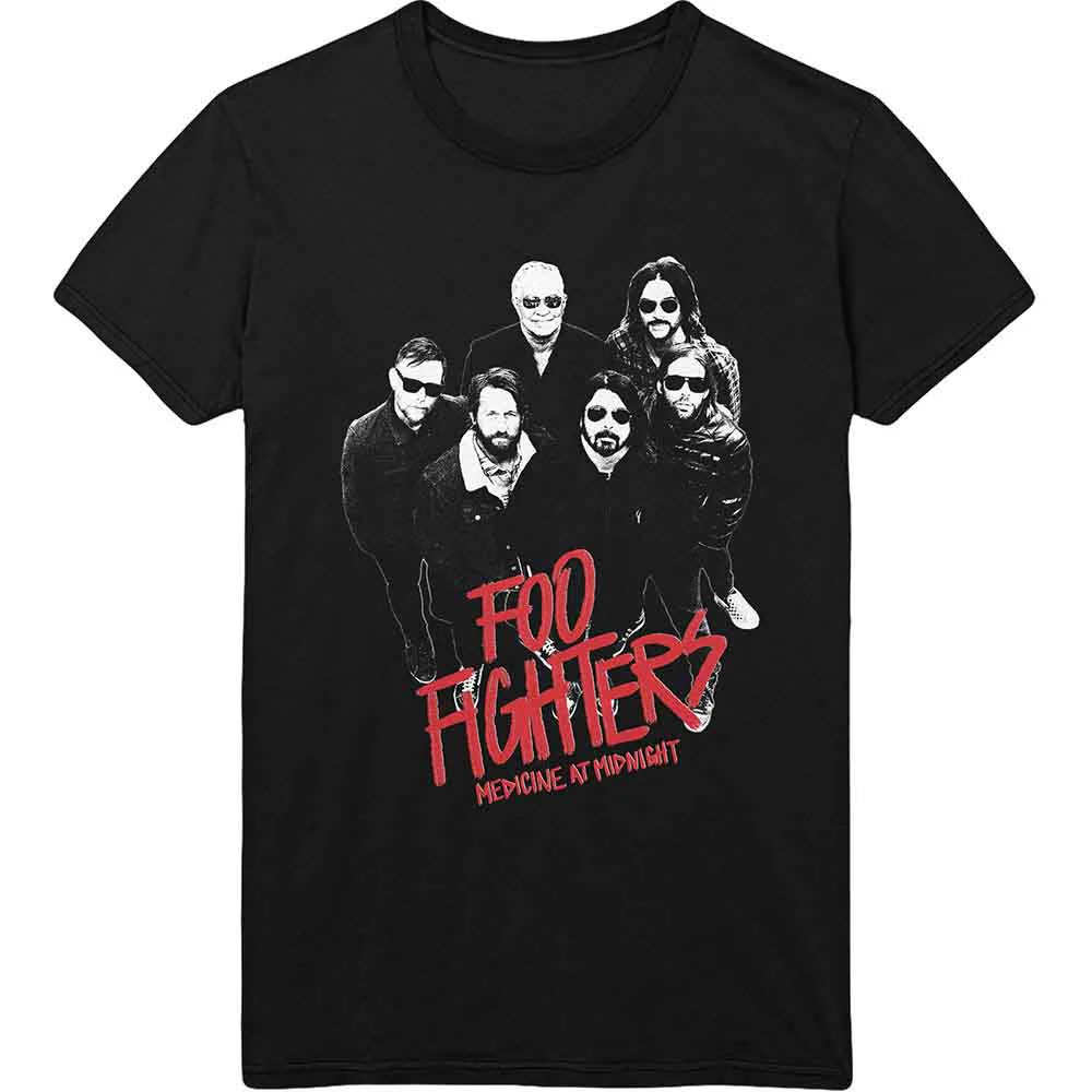 Foo Fighters Medicine At Midnight Photo Black Medium T-Shirt