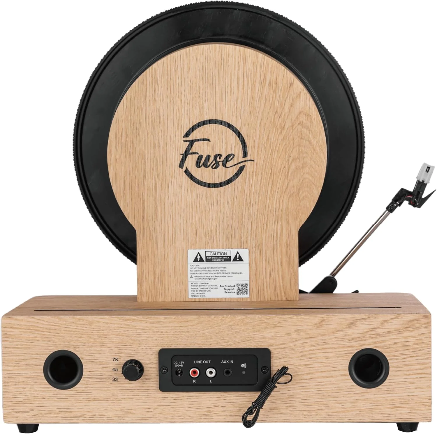 Fuse Audio Wrap Vertical Bluetooth Turntable Light Wood RAD-VERT-6 - Image 2