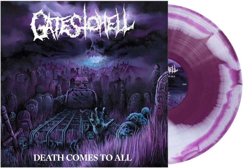 Gates To Hell Death Comes To All Vinyl LP Purple & White Swirl Colour 2025