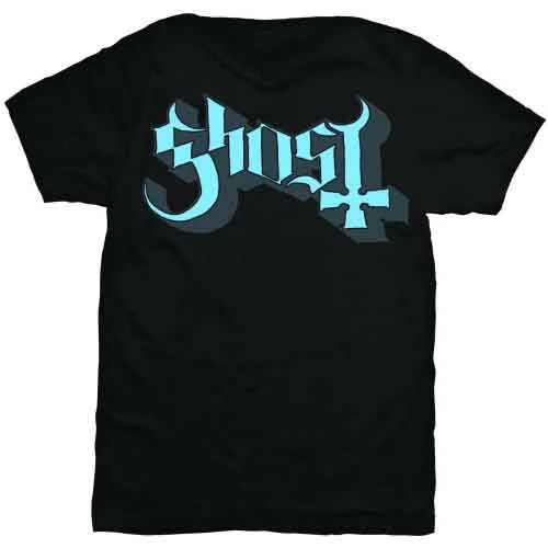 Ghost Blue & Grey Keyline Logo Black Small T-Shirt