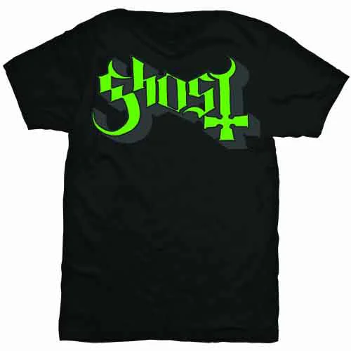 Ghost Green & Grey Keyline Logo Black Small T-Shirt