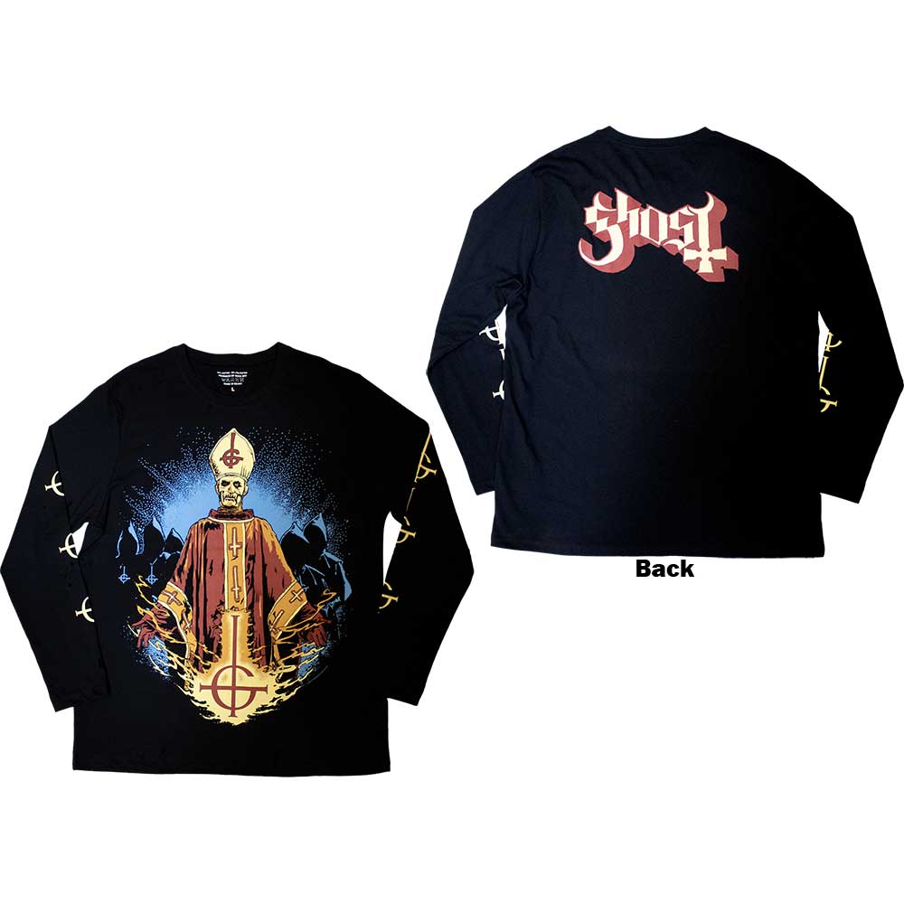 Ghost Papa & Radient Ghouls Black X-Large T-Shirt - Image 3
