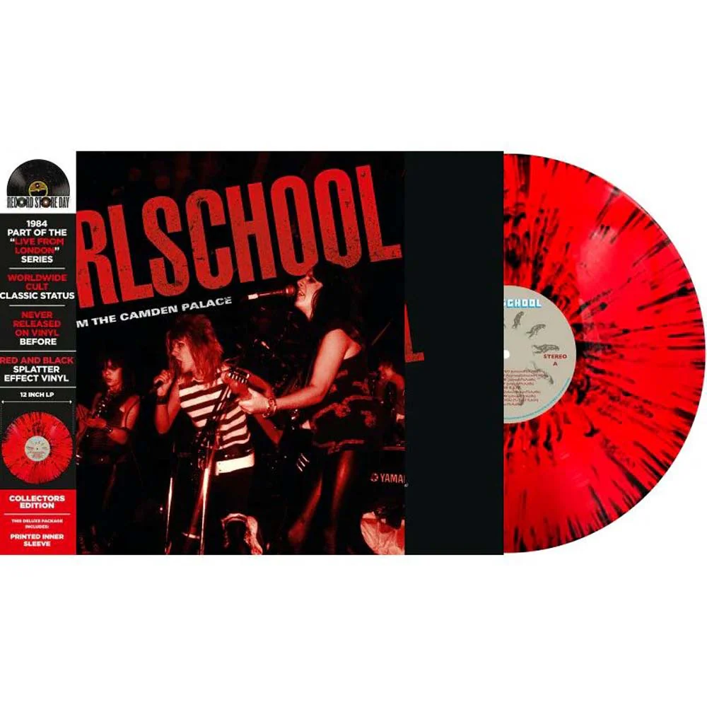 Girlschool Live From The Camden Palace Vinyl LP Red/Black Splatter-Effect Colour RSD 2026