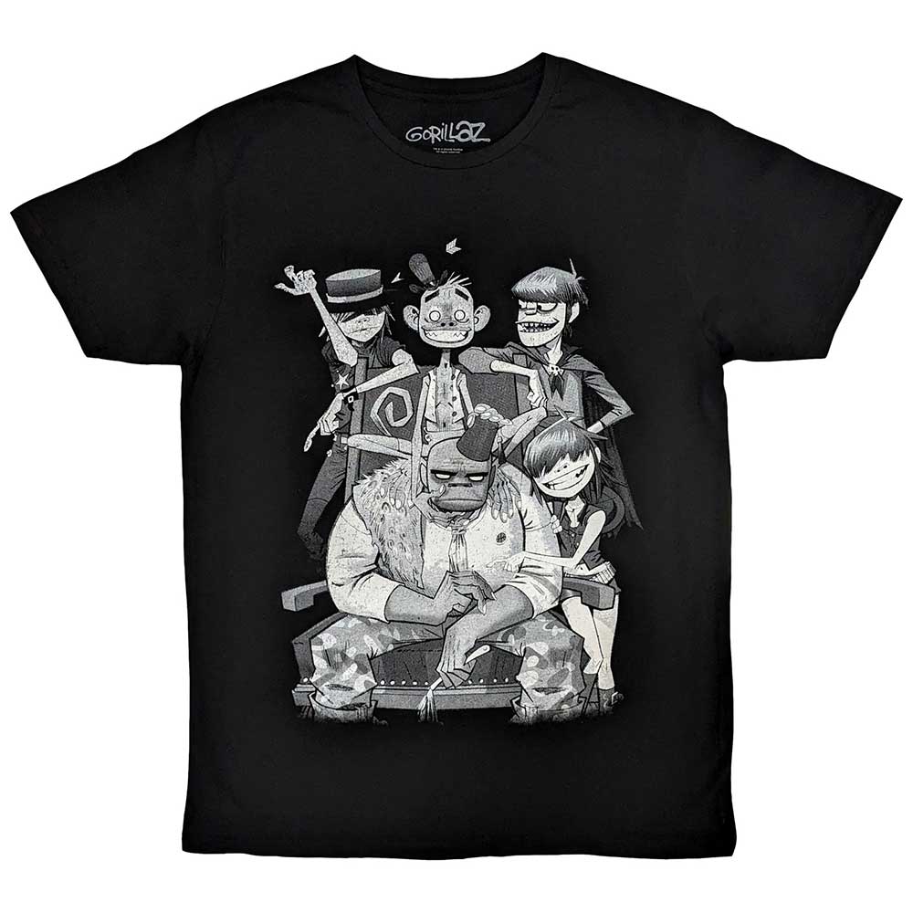 Gorillaz George Spray Black Small T-Shirt