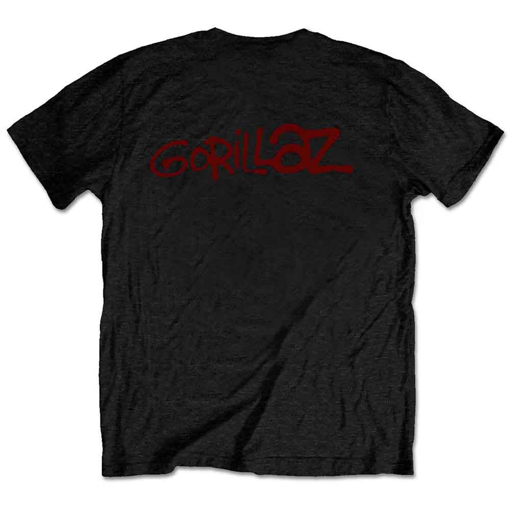 Gorillaz Group Green Geep Black Small T-Shirt - Image 2