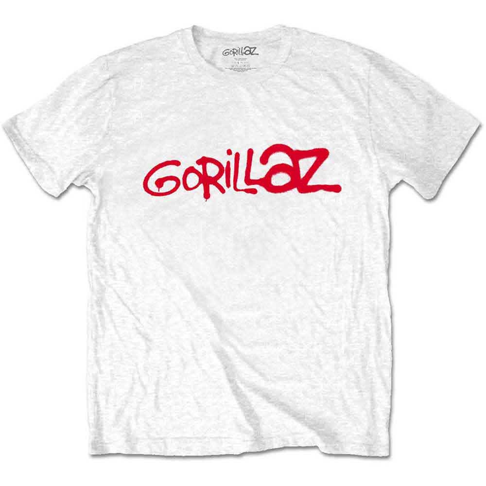 Gorillaz Logo White Large T-Shirt