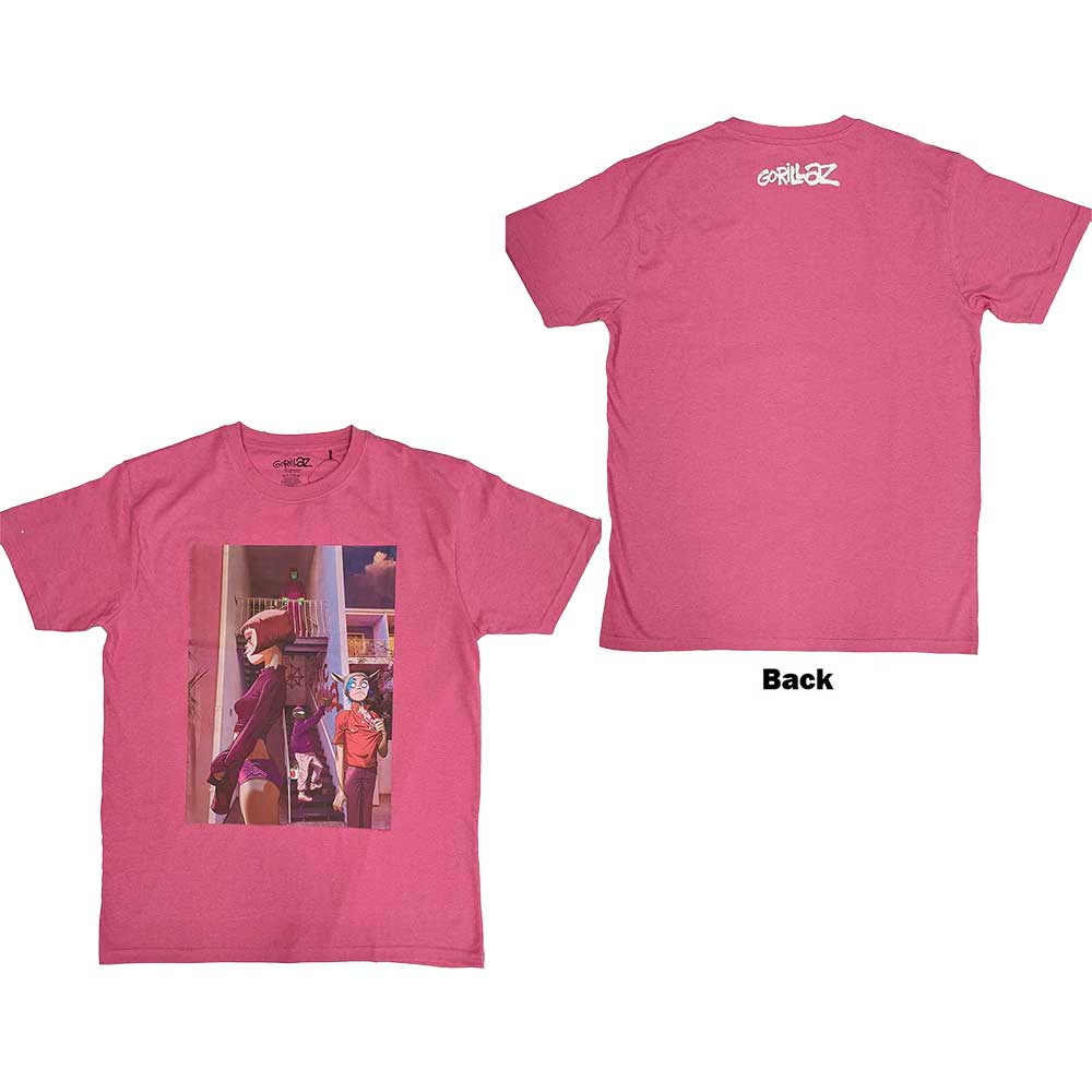Gorillaz The Static Channel Pink Small T-Shirt - Image 3