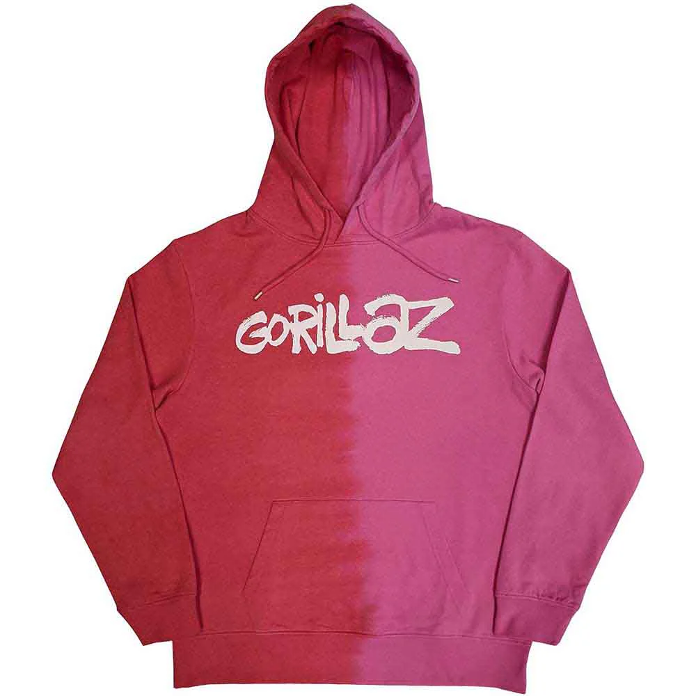 Gorillaz Two-Tone Brush Red XX-Large Hoodie