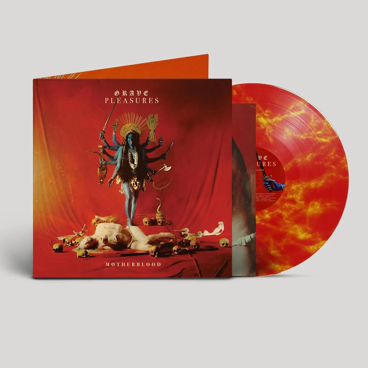 Grave Pleasures Motherblood Vinyl LP Red/Yellow Marble Colour 2024