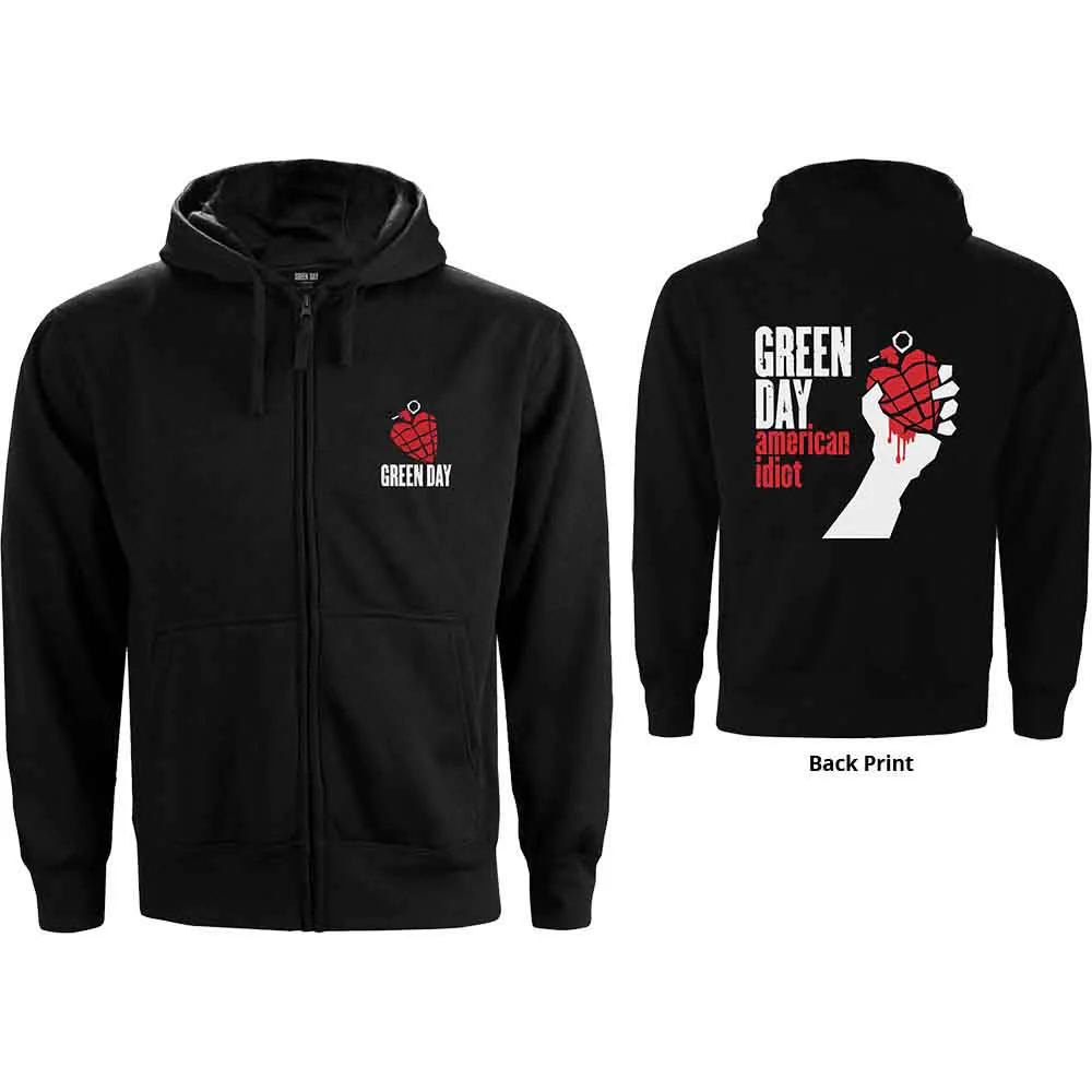 Green Day American Idiot Medium Zipped Hoodie - Image 3