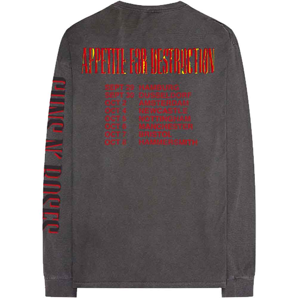 Guns N Roses Appetite Tour Charcoal X-Large Long Sleeved T -Shirt - Image 2