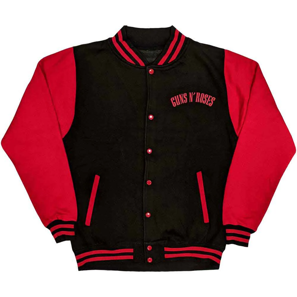 Guns N Roses Black & Red Large Varsity Jacket