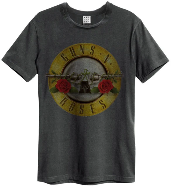 Guns N' Roses Drum (Bullet) Amplified Charcoal X-Large Unisex T-Shirt