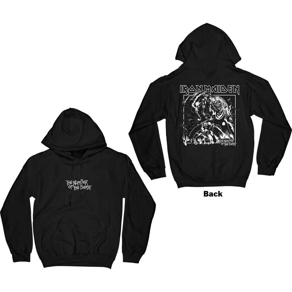 Iron Maiden Number Of The Beast One Colour Black XX-Large Hoodie - Image 3