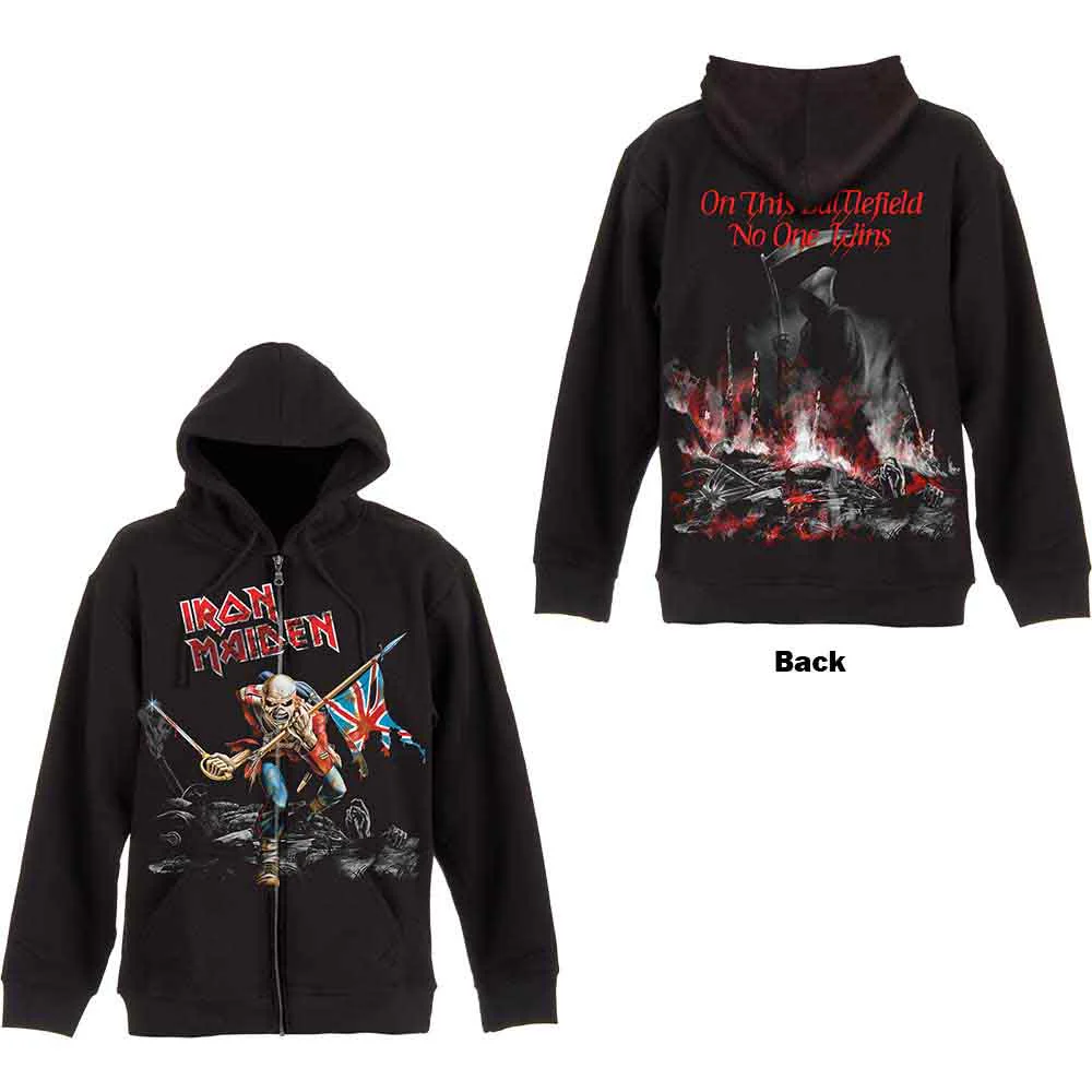 Iron Maiden Scuffed Trooper Medium Zipped Hoodie - Image 3