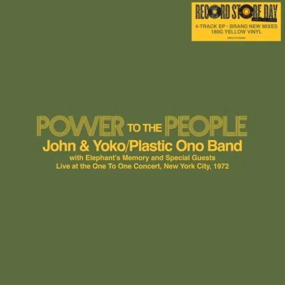 John & Yoko/Plastic Ono Band with Elephant's Memory and Special Guests Power To The People - Live at the One To One Concert, New York City, 1972 12" Vinyl EP RSD 2025