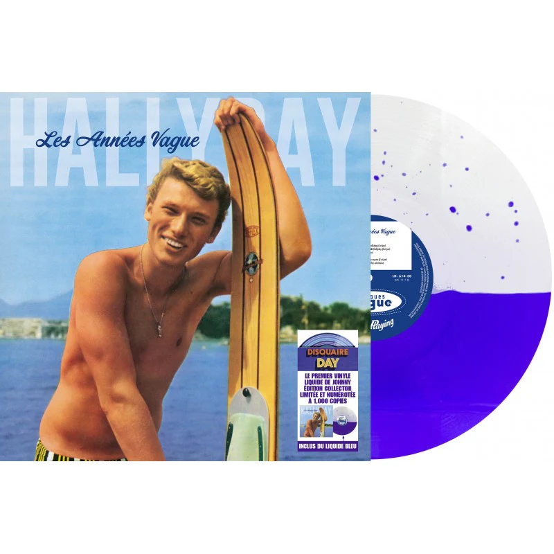 Johnny Hallyday Les Années Vague Vinyl LP Liquid-Filled Blue Colour RSD 2025 - Image 2