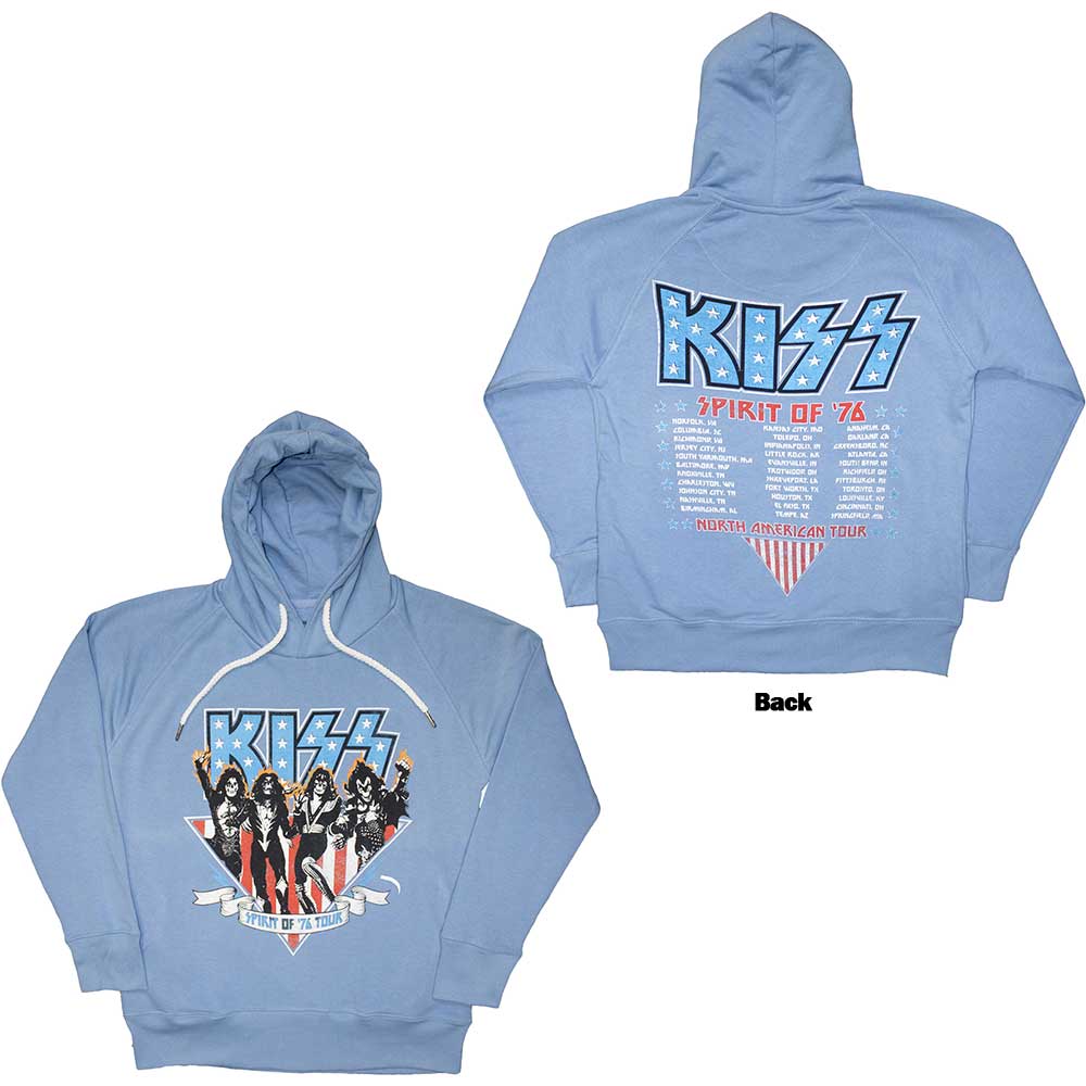 KISS Americana Light Blue Small Hoodie - Image 3