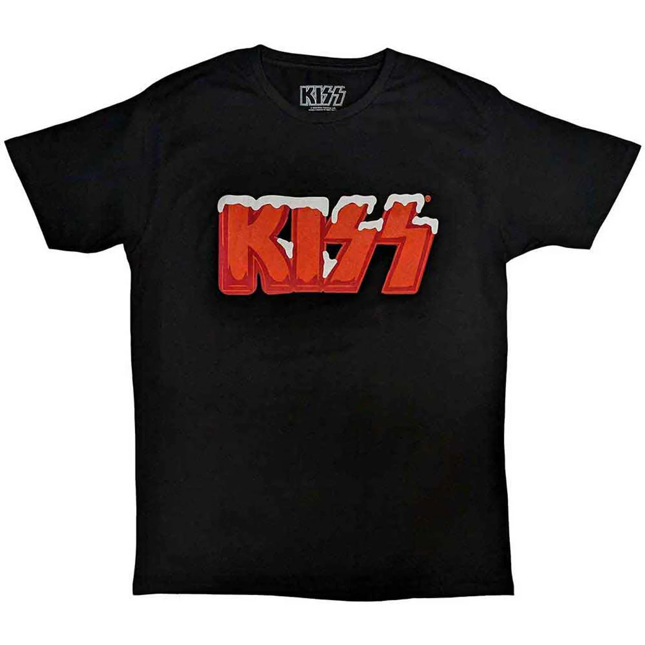 KISS Holiday Logo Black Small T-Shirt