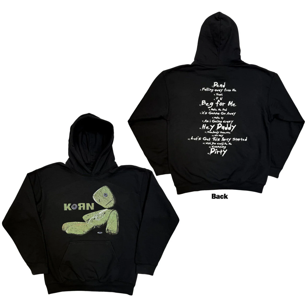 Korn Issues Tracklist Black Small Hoodie - Image 3