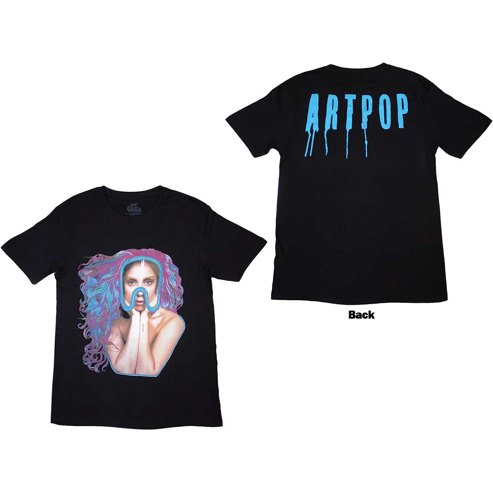 Lady Gaga Artpop Goggles Black Medium T-Shirt - Image 3
