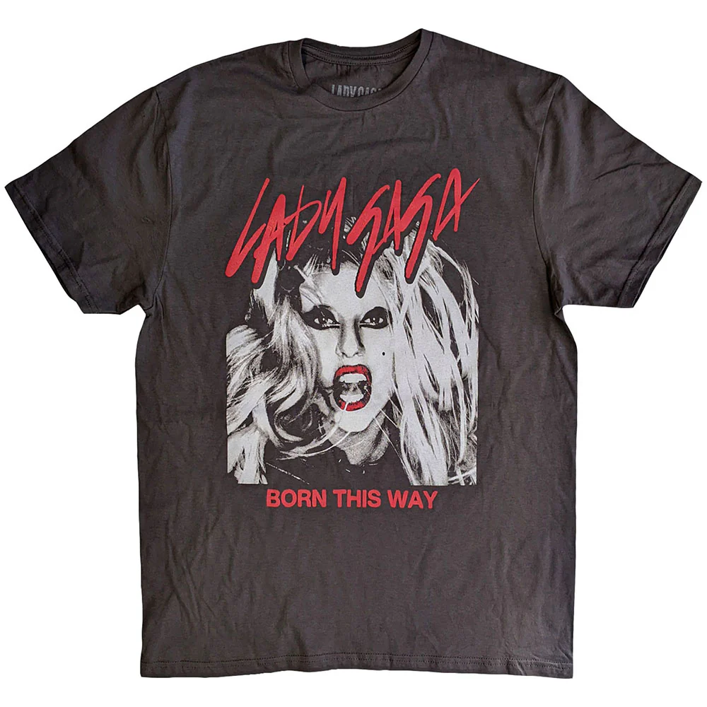 Lady Gaga Born This Way Charcoal Grey XX-Large T-Shirt
