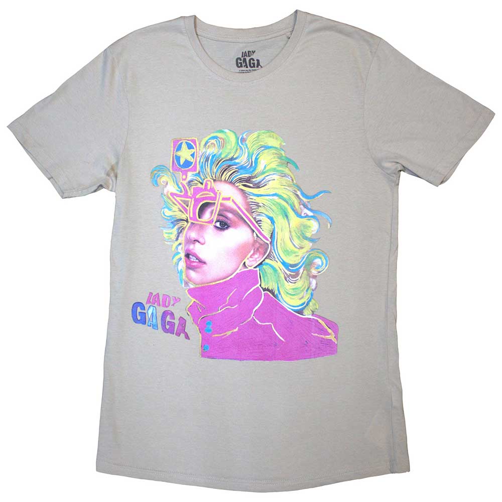 Lady Gaga Colour Sketch Natural XX-Large T-Shirt