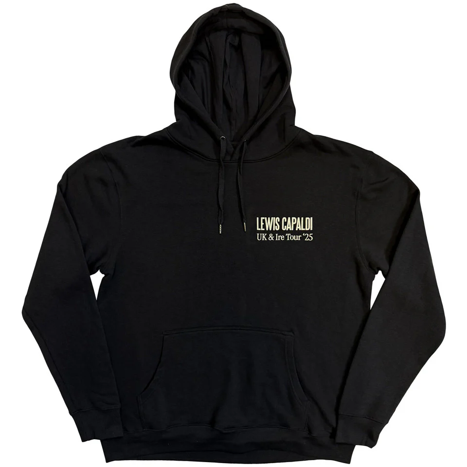 Lewis Capaldi Flowers Tour Black Large Hoodie