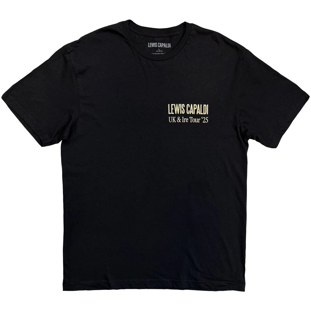 Lewis Capaldi Flowers UK Tour '25 Black Medium T-Shirt