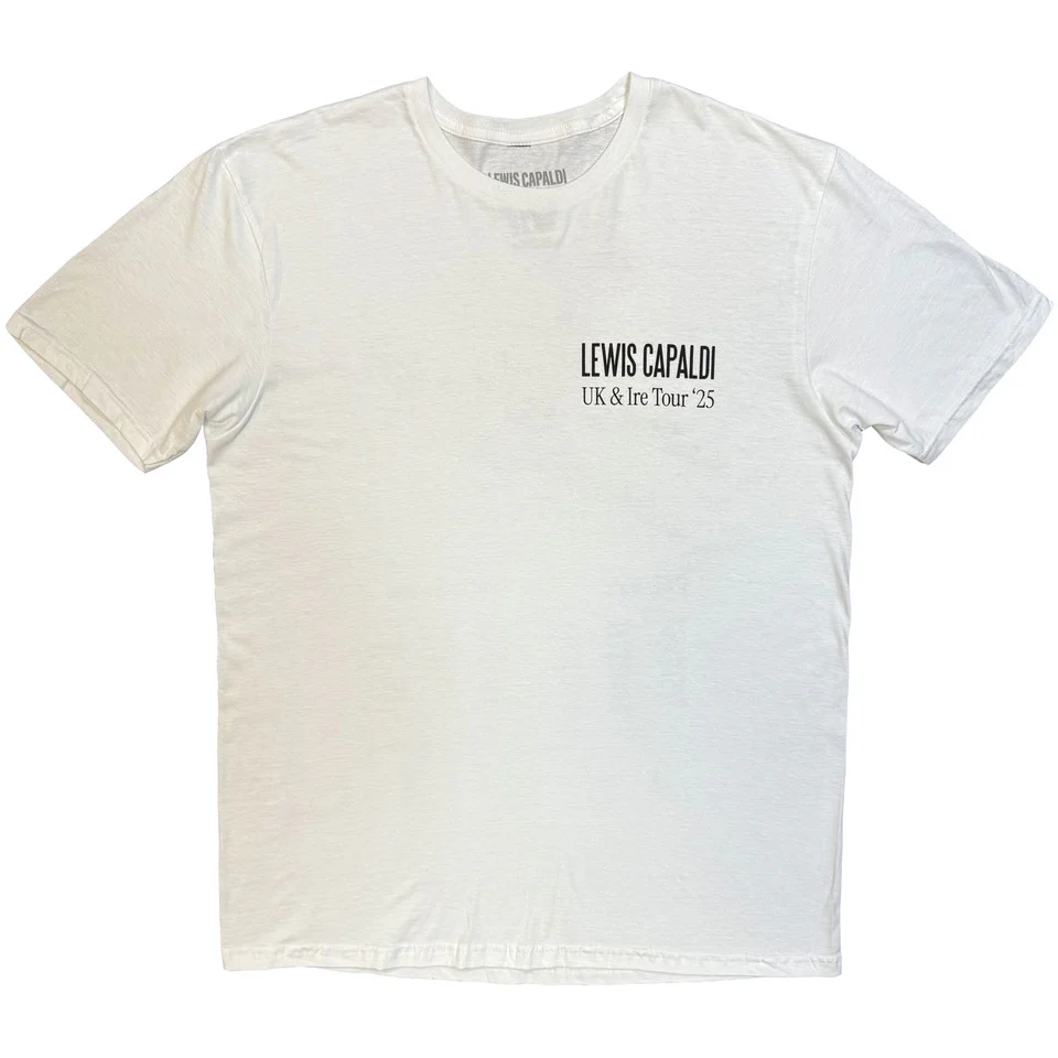 Lewis Capaldi Flowers UK Tour '25 White XX-Large T-Shirt