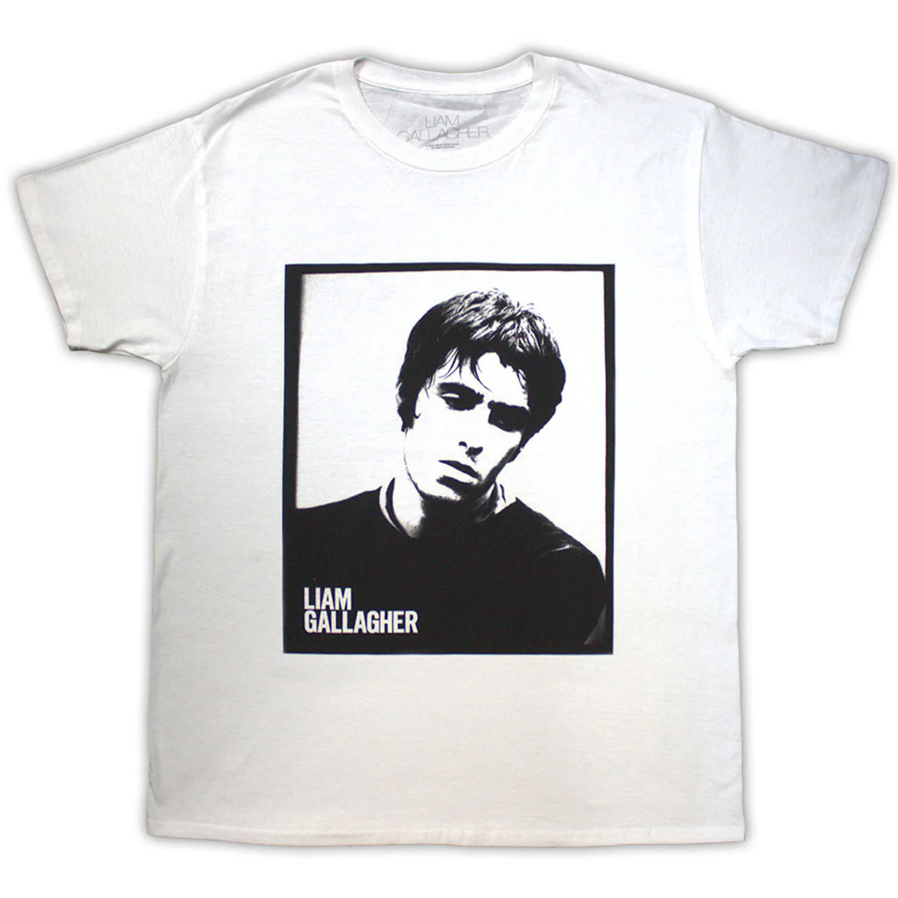 Liam Gallagher Framed Photo White Small T-Shirt