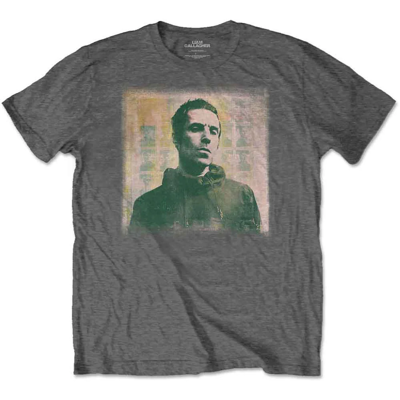 Liam Gallagher Monochrome Charcoal Grey Medium T-Shirt