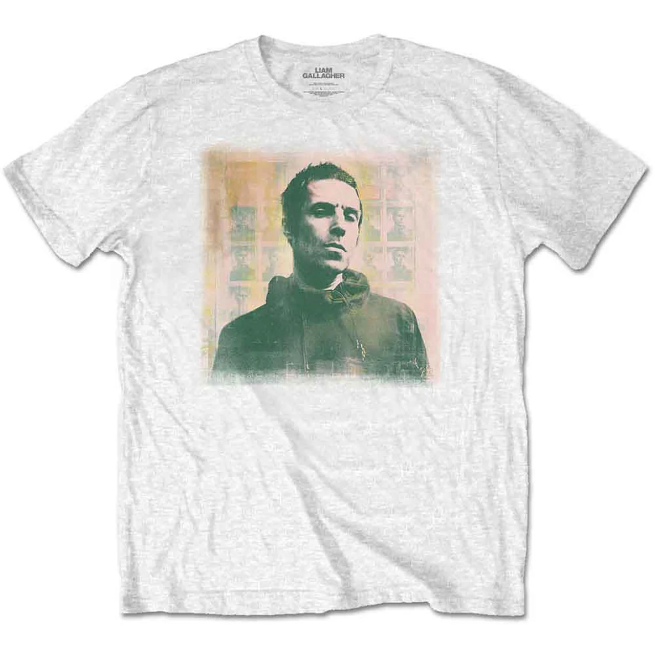 Liam Gallagher Monochrome White X-Large T-Shirt