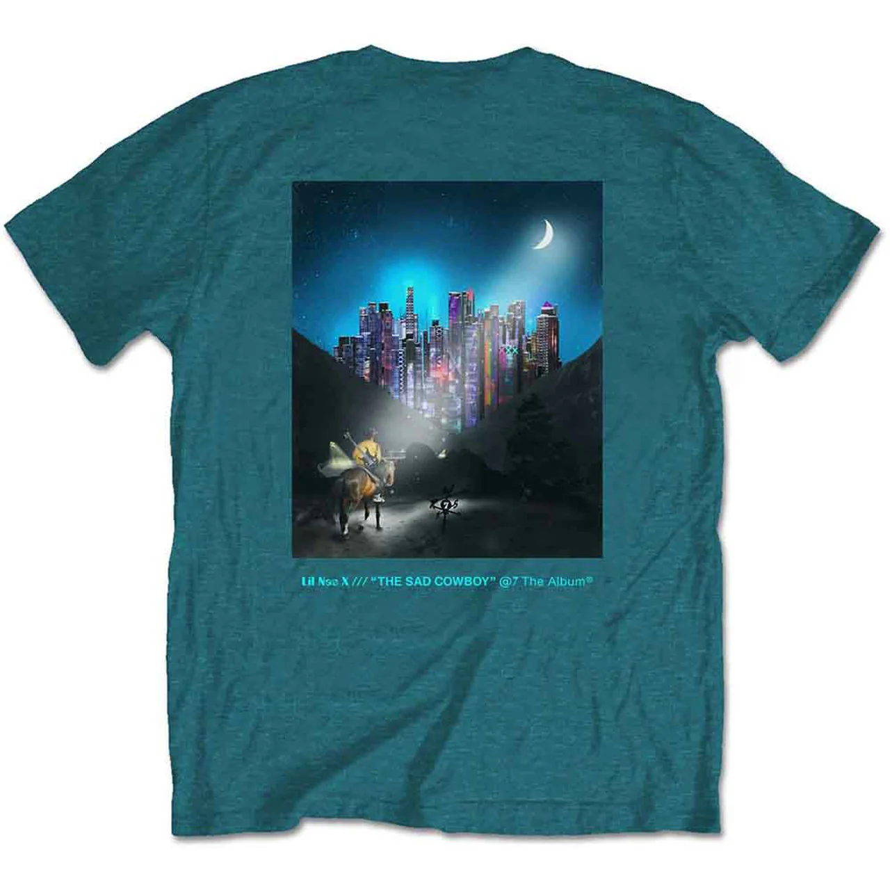 Lil Nas X Album Turquoise Blue Small T-Shirt - Image 2