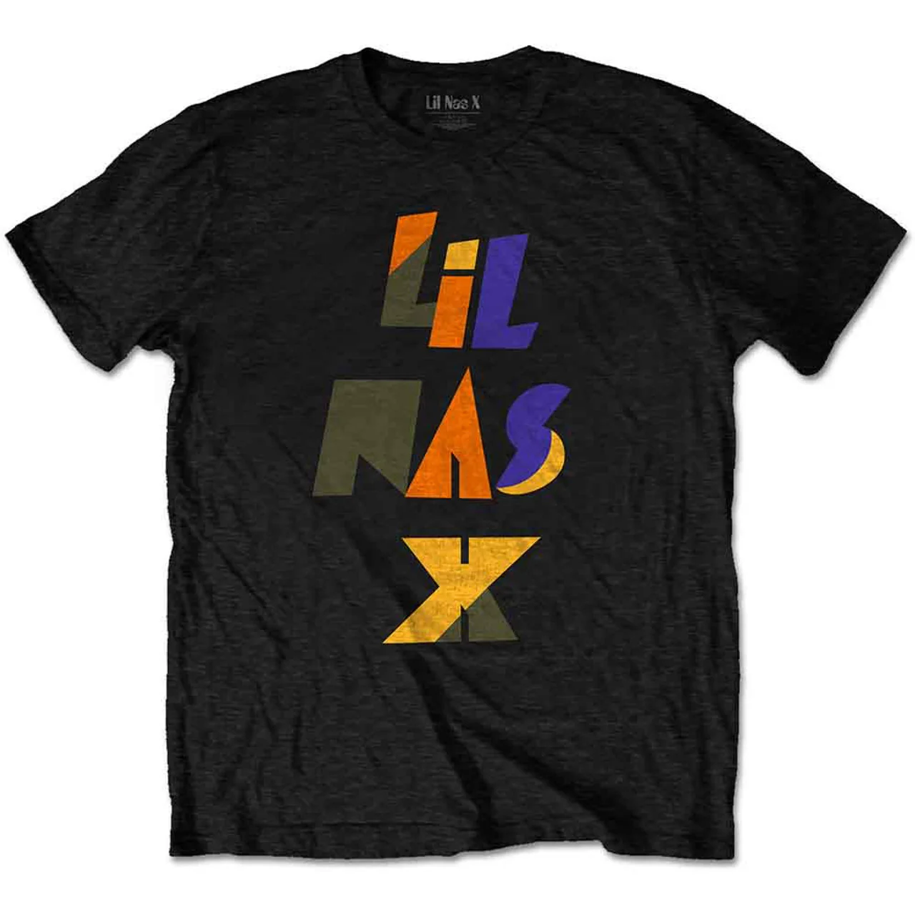Lil Nas X Scrap Letters Black XX-Large T-Shirt