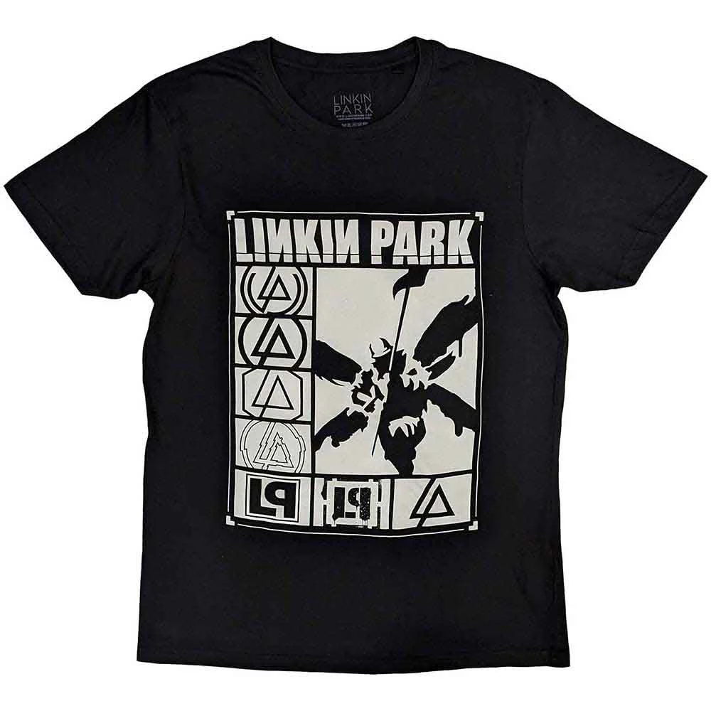 Linkin Park Logos Rectangle Black Large T-Shirt