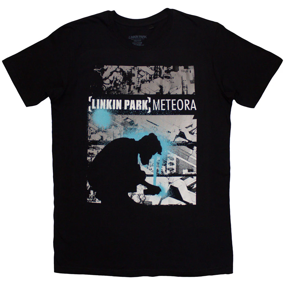 Linkin Park Meteora Drip Collage Black Large T-Shirt