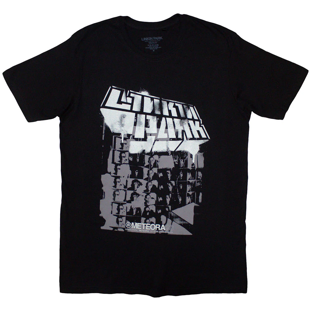 Linkin Park Spray Collage Black Small T-Shirt
