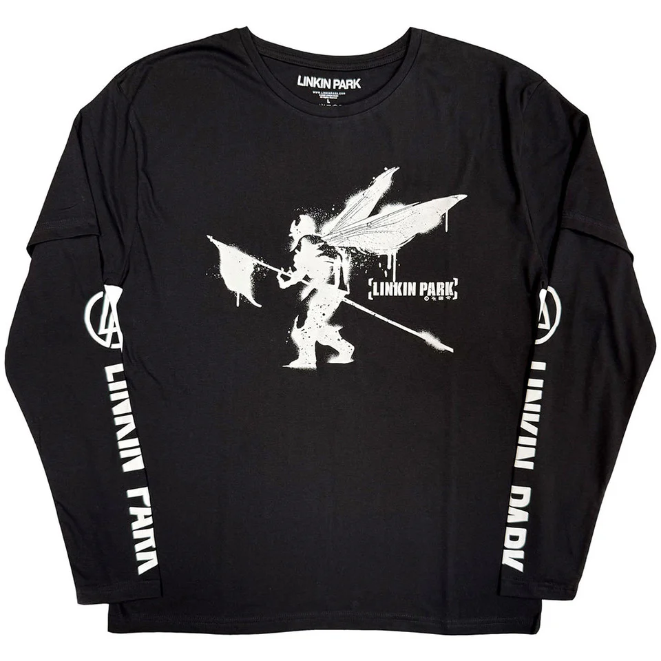 Linkin Park Street Soldier Black Large Layered Long Sleeve T-Shirt