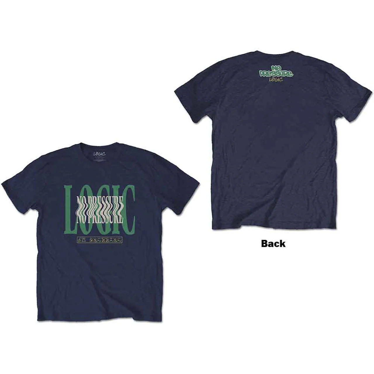 Logic Wavy Navy Blue Medium T-Shirt - Image 3