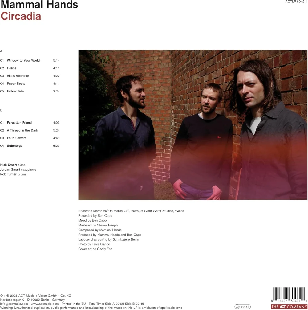 Mammal Hands Circadia Transparent vinyl LP 2026 - Image 3