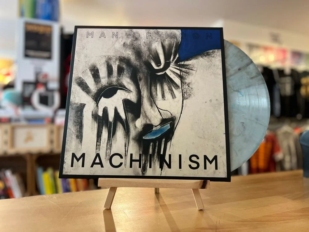 Man of Moon Machinism Vinyl LP Assai Colour Clear, Black & Blue Marble 2024 - Image 2