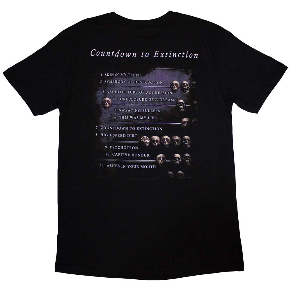 Megadeth Countdown To Extinction Black Small T-Shirt - Image 2
