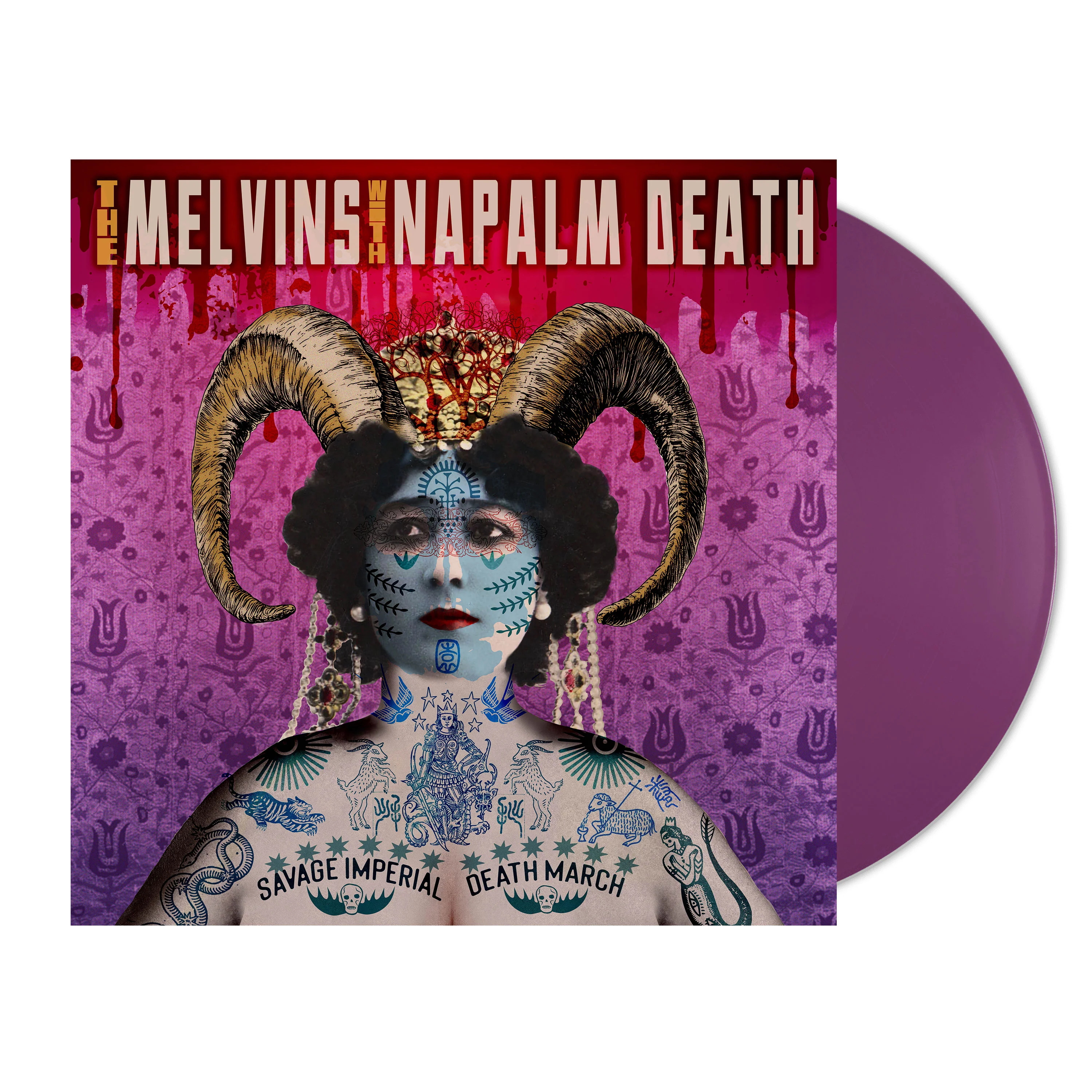 Melvins with Napalm Death Savage Imperial Death March Vinyl LP Indies Orchid Colour 2026