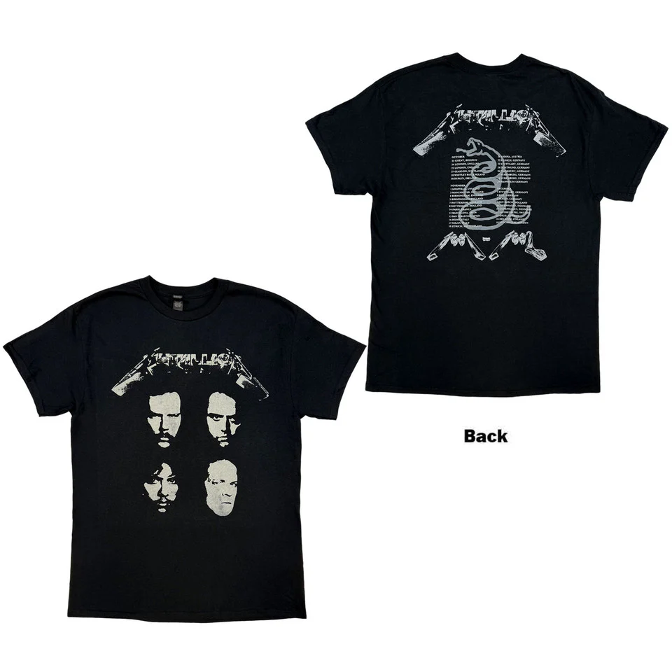 Metallica 4 Faces Black Large T-Shirt - Image 3